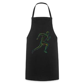Course de course course à pied - Tablier de cuisine - noir - Devant - AI Model Male 185 dark (185cm)