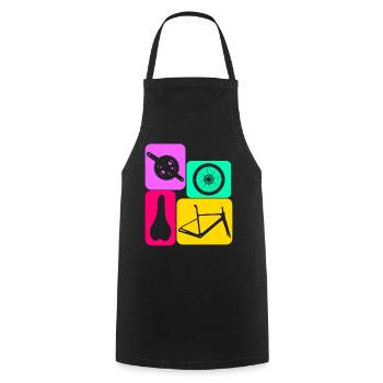 Bicycle Cyclists Cyclists - Cooking Apron - black - Front - AI Model Male 185 dark (185cm)