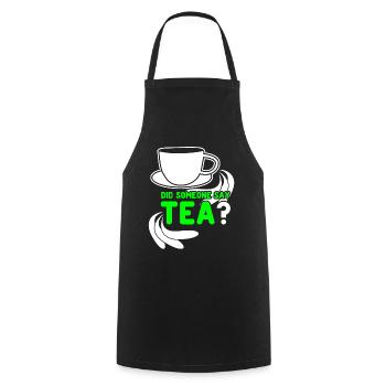Tea Drinker Tea Cup Tea Bags Teacup - Cooking Apron - black - Front - AI Model Male 185 dark (185cm)