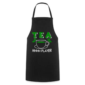 Tea Drinker Tea Cup Team Player Teacup - Cooking Apron - black - Front - AI Model Male 185 dark (185cm)