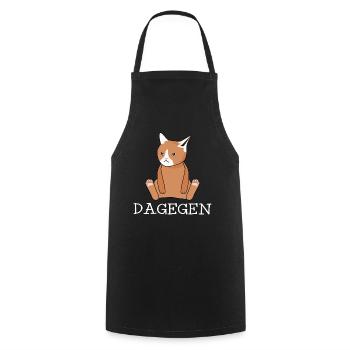Dagegen Protest Katze Ablehnung Nö - Kochschürze - Schwarz - Vorne - AI Model Male 185 dark (185cm)