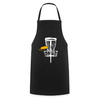 Disc golf Frisbee Target Basket Discgolf - Cooking Apron - black - Front - AI Model Male 185 dark (185cm)