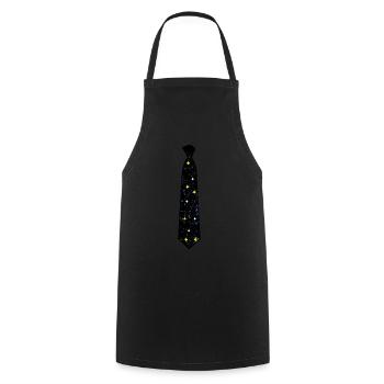 Tie Stars Space Space - Cooking Apron - black - Front - AI Model Male 185 dark (185cm)