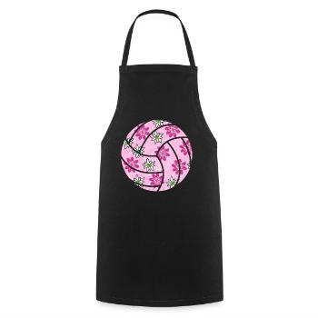 Volleyball Ball Volleyballerin - Kochschürze - Schwarz - Vorne - AI Model Male 185 dark (185cm)