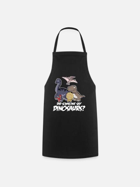 Dinosaurier Dinos Dino - Kochschürze - Schwarz