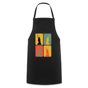 Hermann Monument Teuteburg Forest - Cooking Apron - black - Front - AI Model Male 185 dark (185cm)
