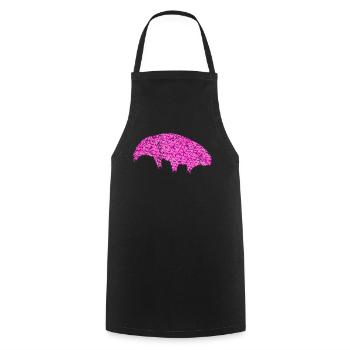 Tardigrade Water Bear Hearts Tardigrades - Cooking Apron - black - Front - AI Model Male 185 dark (185cm)