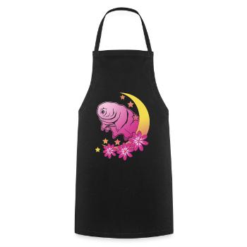 Tardigrade Water Bear Moon Tardigrades - Cooking Apron - black - Front - AI Model Male 185 dark (185cm)