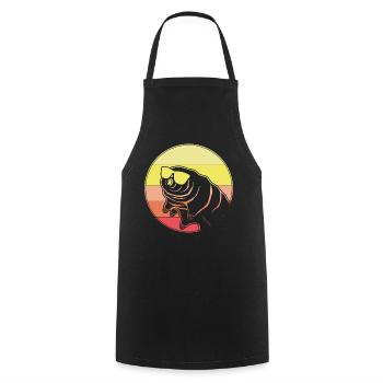Tardigrade Water Bear Retro Tardigrades - Cooking Apron - black - Front - AI Model Male 185 dark (185cm)