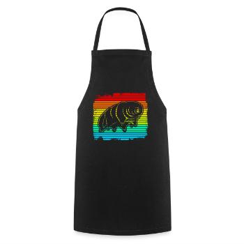 Tardigrade Retro Water Bear Tardigrades - Cooking Apron - black - Front - AI Model Male 185 dark (185cm)
