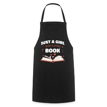 Bücher Buch lesen Bücherei Bibliothek Bücherwurm - Kochschürze - Schwarz - Vorne - AI Model Male 185 dark (185cm)