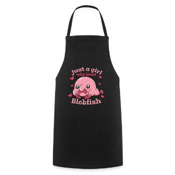 Blobfish Fish Funny Blob Blobby Blobfish - Cooking Apron - black - Front - AI Model Male 185 dark (185cm)
