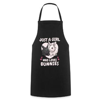 Lapin lapin animal de compagnie lapin - Tablier de cuisine - noir - Devant - AI Model Male 185 dark (185cm)