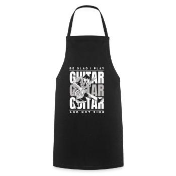 Guitar Guitarist Musician Acoustic Guitar Instruments - Cooking Apron - black - Front - AI Model Male 185 dark (185cm)