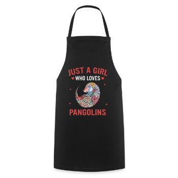 Pangolin Animal Pangolins Endangered Ar - Cooking Apron - black - Front - AI Model Male 185 dark (185cm)