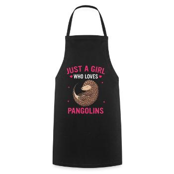 Pangolin Animal Pangolins Endangered Ar - Cooking Apron - black - Front - AI Model Male 185 dark (185cm)