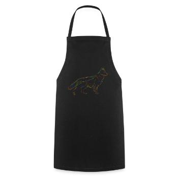 Shepherd Dogs White Shepherd Dog - Cooking Apron - black - Front - AI Model Male 185 dark (185cm)