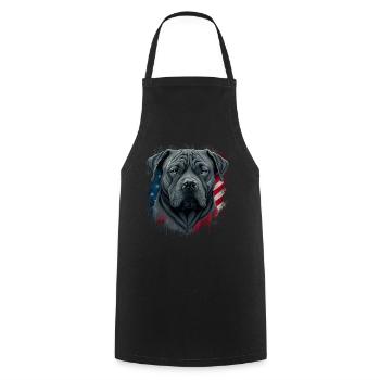 Cane Corso Dog - Cooking Apron - black - Front - AI Model Male 185 dark (185cm)