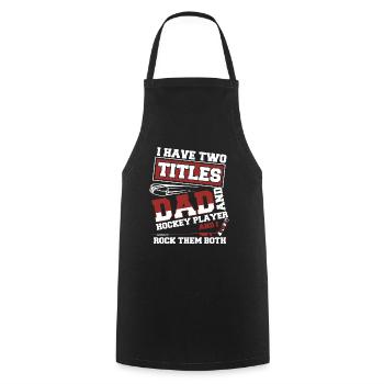 Ice Hockey Hockey Sports - Cooking Apron - black - Front - AI Model Male 185 dark (185cm)