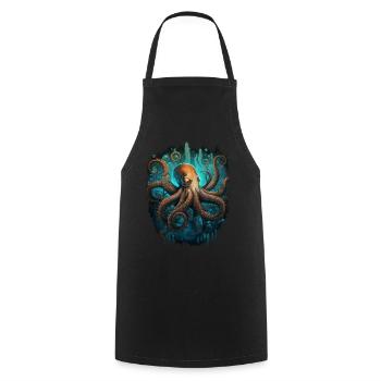 Octopus Octopus Cuttlefish Animal - Cooking Apron - black - Front - AI Model Male 185 dark (185cm)