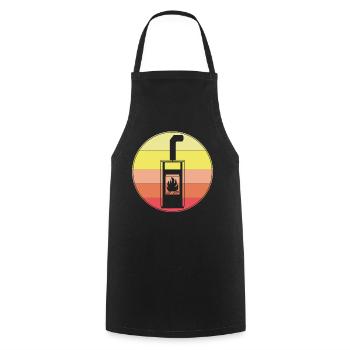 Fireplace Retro Stove Firewood Woodburning Stove - Cooking Apron - black - Front - AI Model Male 185 dark (185cm)