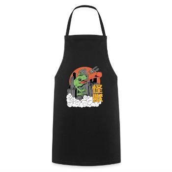 Dragon Géant Coucher de Soleil Japonais - Tablier de cuisine - noir - Devant - AI Model Male 185 dark (185cm)