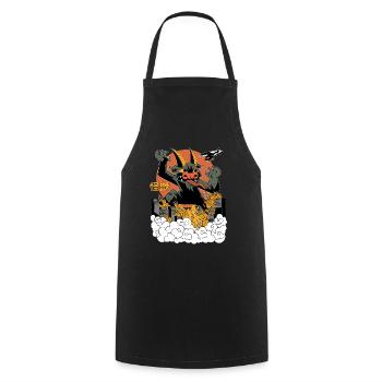 Dragon Géant Coucher de Soleil Japonais - Tablier de cuisine - noir - Devant - AI Model Male 185 dark (185cm)