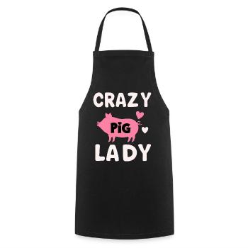Animal cochon - Tablier de cuisine - noir - Devant - AI Model Male 185 dark (185cm)