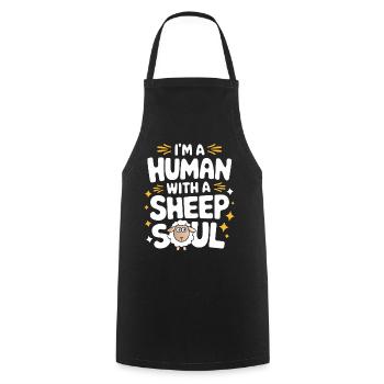 Sheep Sheep Farmer Lamb Farmer - Cooking Apron - black - Front - AI Model Male 185 dark (185cm)