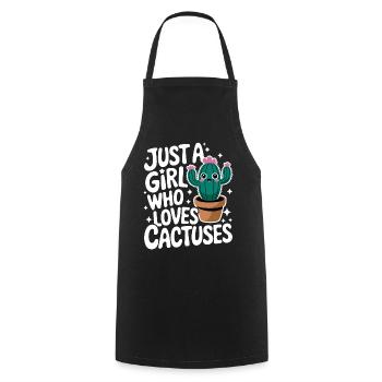 Cactus Cacti Desert Plant - Cooking Apron - black - Front - AI Model Male 185 dark (185cm)