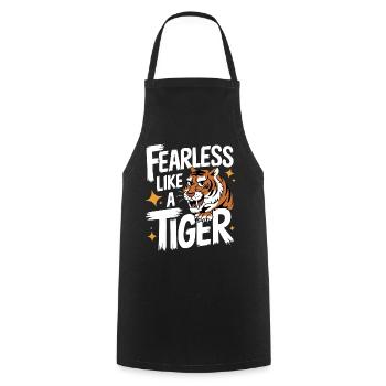 Tiger Animal Zoo Wild Animal - Cooking Apron - black - Front - AI Model Male 185 dark (185cm)