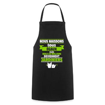 tous les hommes jardiniers - Tablier de cuisine - noir - Devant - AI Model Male 185 dark (185cm)