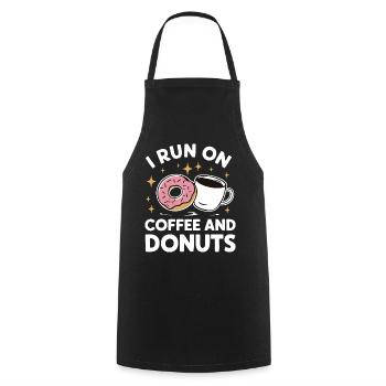 Donut Donuts Süßigkeiten Bagel - Kochschürze - Schwarz - Vorne - AI Model Male 185 dark (185cm)