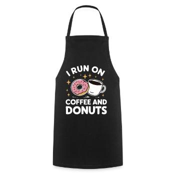 Donut Donuts Süßigkeiten Bagel - Kochschürze - Schwarz - Vorne - AI Model Male 185 dark (185cm)