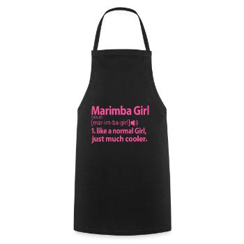 Marimba Player Girl für Mom Mama Sprüche Lustige - Kochschürze - Schwarz - Vorne - AI Model Male 185 dark (185cm)