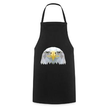 eagle head - Cooking Apron - black - Front - AI Model Male 185 dark (185cm)