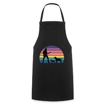 Guitar Player Pet Dog Animal Musician Bassist - Cooking Apron - black - Front - AI Model Male 185 dark (185cm)