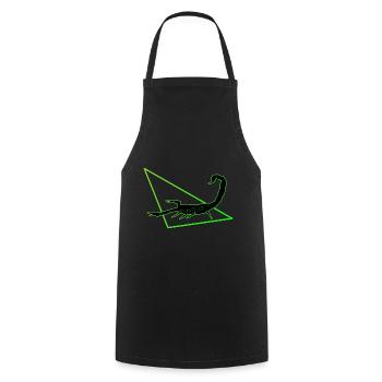 Scorpio in green - Cooking Apron - black - Front - AI Model Male 185 dark (185cm)