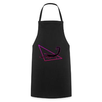 Scorpio in purple/pink - Cooking Apron - black - Front - AI Model Male 185 dark (185cm)