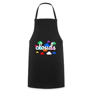 Colorful clouds - Cooking Apron - black - Front - AI Model Male 185 dark (185cm)