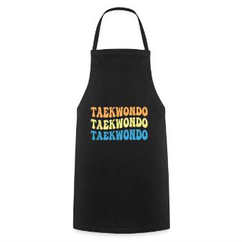 Taekwondo - Kochschürze - Schwarz - Vorne - AI Model Male 185 dark (185cm)