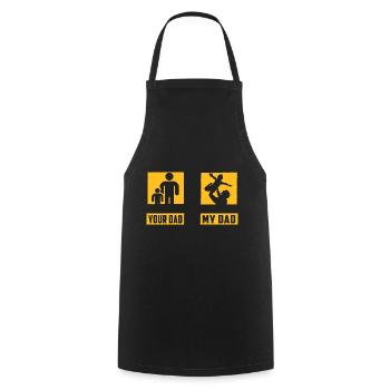 Ton père mon père - Tablier de cuisine - noir - Devant - AI Model Male 185 dark (185cm)