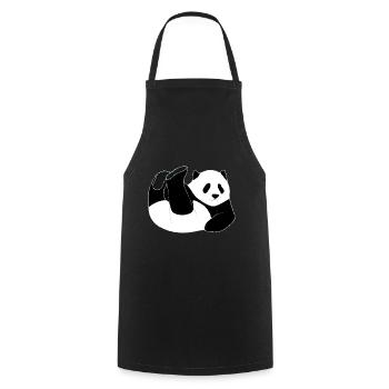 Funny Panda! Big Panda Animal Lover Cute Gift - Cooking Apron - black - Front - AI Model Male 185 dark (185cm)