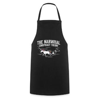 The Narwhal Conspiracy Theory - Unicorn Of the Sea - Kochschürze - Schwarz - Vorne - AI Model Male 185 dark (185cm)