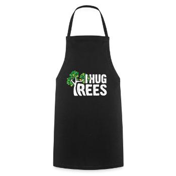 I Hug Trees - Leaves Earth Protection Tree Nature - Tablier de cuisine - noir - Devant - AI Model Male 185 dark (185cm)