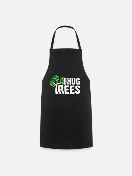 I Hug Trees - Leaves Earth Protection Tree Nature - Kochschürze - Schwarz