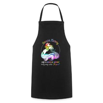 Unicorn Mommy Magique Mother’s Day Mom Gift - Tablier de cuisine - noir - Devant - AI Model Male 185 dark (185cm)