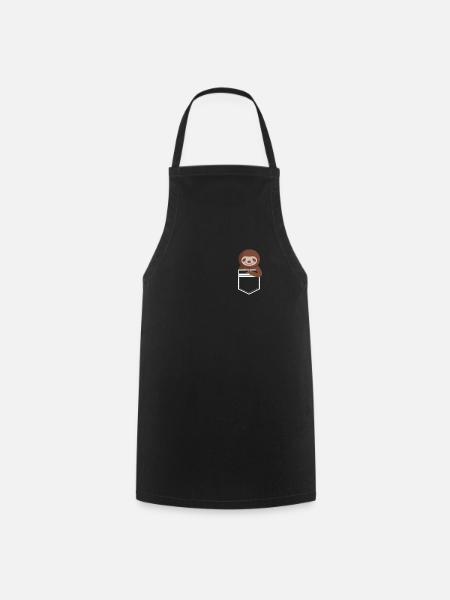 Pocket Cute Sloth - Kochschürze - Schwarz