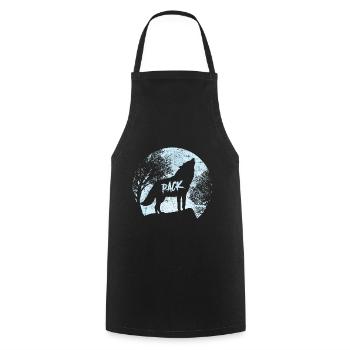 Pack Wolf - Kochschürze - Schwarz - Vorne - AI Model Male 185 dark (185cm)
