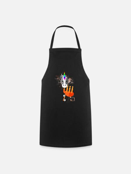 Bagpipe's Unicorn - Cooking Apron - black